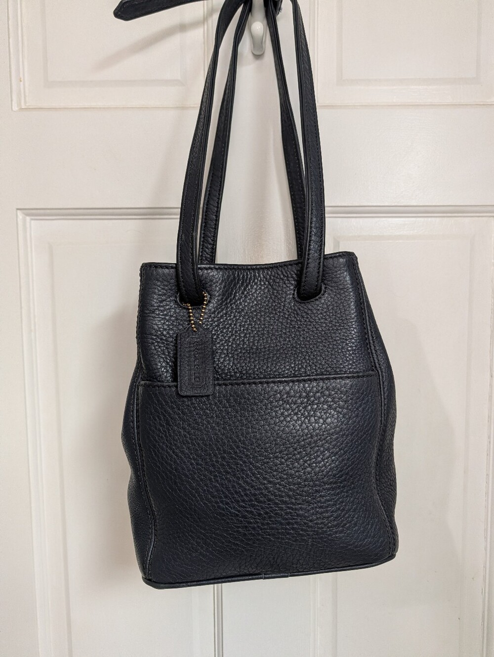 VINTAGE 1990's COACH SONOMA NAVY Pebbled Leather Shoulder Bag with Tag G8P 4923